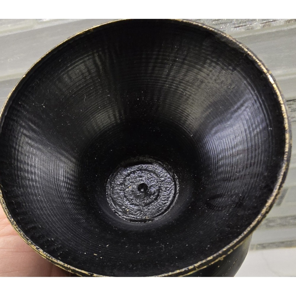 Black and Gold Brass 13 Inches Tall Rose Water Sprinkler/Gulabdan - Picture 9 of 11